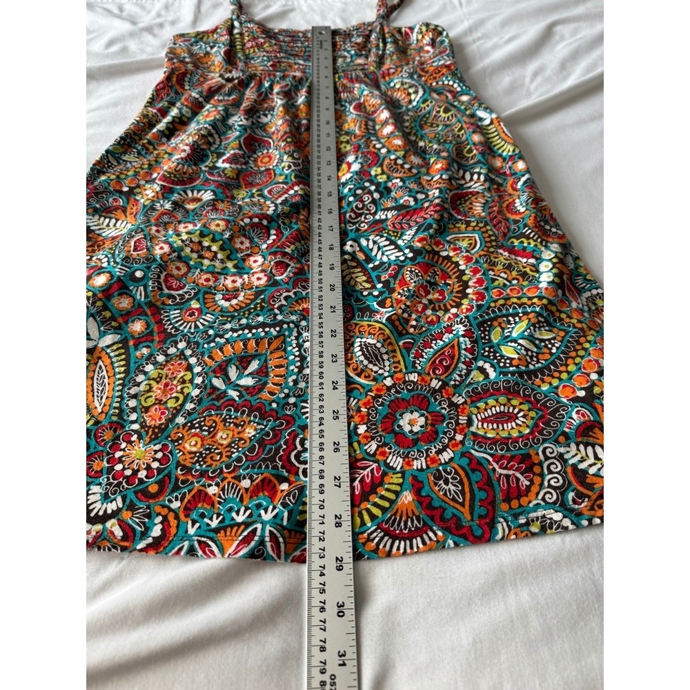 Tommy Bahama Paisley Floral Cotton Knit Sundress Sleeveless Multicolor XS Resort - Picture 10 of 12